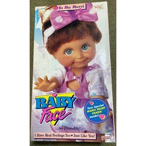 NEW RARE 1990 Baby Face SO SHY SHERRI 13" Poseable Doll Charm Galoob #3208 Misb!